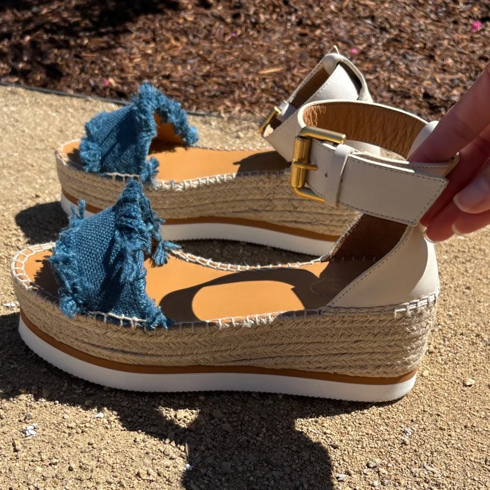 See By Chloe‎ Glyn Espadrille Wedge, Authentic. Like New.  38